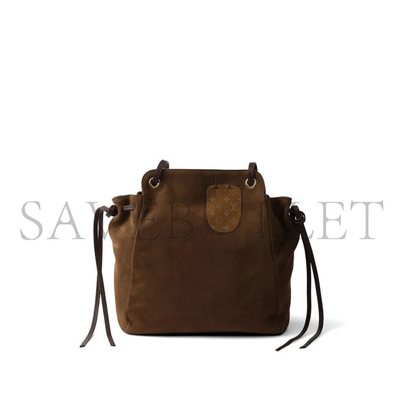 Pra*a ALLUSION MEDIUM SUEDE TOTE BAG 1BG641 (32*28*14cm)